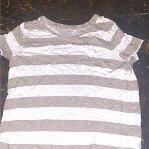 Super comfortable. White and brown striped.